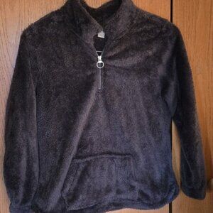 Women's Christopher & Banks Fuzzy pull-over P/S Grey